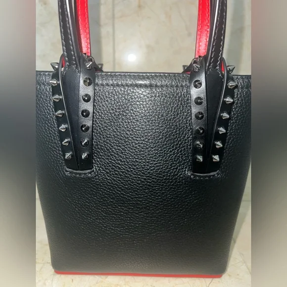Christian Louboutin Cabata Mini Spiked Tote Black/Red | Sold Out Online | NWOT - Picture 10 of 12